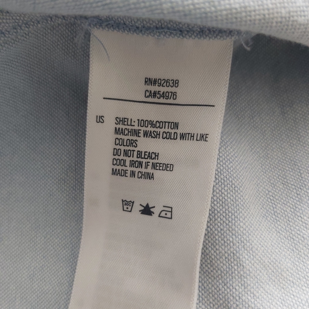 Fossil light blue chambray button down shirt long sleeves - Picture 11 of 15